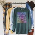 Drink Wine Read Books Dismantle Systems Of Oppression Raglan Sleeve Sweatshirt Heather Blue Lagoon Drink Wine Read Books Dismantle Systems Of Oppression Raglan Sleeve Sweatshirt Heather Blue Lagoon