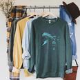 Dungeon Crawler Carl Princess Donut And Mongo Drawing Book Raglan Sleeve Sweatshirt Heather Blue Lagoon Dungeon Crawler Carl Princess Donut And Mongo Drawing Book Raglan Sleeve Sweatshirt Heather Blue Lagoon