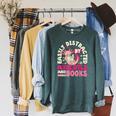 Easily Distracted By Axolotls And Books Cute Animal Lover Raglan Sleeve Sweatshirt Heather Blue Lagoon
