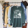 Easily Distracted By Cats And Books Cats & Book Lovers Raglan Sleeve Sweatshirt Heather Blue Lagoon