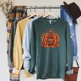 Fall Book Pumpkin Autumn Retro Reading Teacher Books Lover Raglan Sleeve Sweatshirt Heather Blue Lagoon