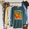 Fully Booked For Christmas Holiday Book Lover Santa Raglan Sleeve Sweatshirt Heather Blue Lagoon