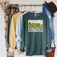 Future Bestselling Author Book Club Writer Books Raglan Sleeve Sweatshirt Heather Blue Lagoon Future Bestselling Author Book Club Writer Books Raglan Sleeve Sweatshirt Heather Blue Lagoon