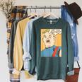 The Goonies Sloth Pop Art Comic Book Illustration 80's Movie Raglan Sleeve Sweatshirt Heather Blue Lagoon