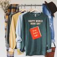 Happy World Book Day Inspirational Kids Raglan Sleeve Sweatshirt Heather Blue Lagoon Happy World Book Day Inspirational Kids Raglan Sleeve Sweatshirt Heather Blue Lagoon