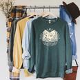 Haunted Library – Glowing Book Raglan Sleeve Sweatshirt Heather Blue Lagoon