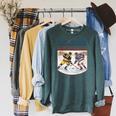 Ice Hockey Romance Reader Book Lover Reading Smut Smutty Raglan Sleeve Sweatshirt Heather Blue Lagoon