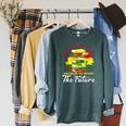 Inspired Book History Leaders Celebrate History Month Raglan Sleeve Sweatshirt Heather Blue Lagoon