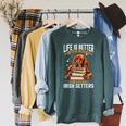Irish Setter Dog Breed Life Is Better With Books And Irish Raglan Sleeve Sweatshirt Heather Blue Lagoon Irish Setter Dog Breed Life Is Better With Books And Irish Raglan Sleeve Sweatshirt Heather Blue Lagoon