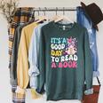 It's a Good Day To Read a Book World Book Day Costume Kids Raglan Sleeve Sweatshirt Heather Blue Lagoon