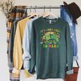 It's Good Luck To Read St Patrick's Day Book Lucky Raglan Sleeve Sweatshirt Heather Blue Lagoon It's Good Luck To Read St Patrick's Day Book Lucky Raglan Sleeve Sweatshirt Heather Blue Lagoon
