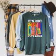 Its Not Hoarding If Its Books Book Reading Raglan Sleeve Sweatshirt Heather Blue Lagoon