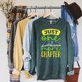 Just One More Chapter Bookworm Book Reading Raglan Sleeve Sweatshirt Heather Blue Lagoon