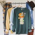 Kawaii Octopus Bookworm Fun Reading Tee For Book Lovers Premium Tri-Blend Raglan Sleeve Sweatshirt Heather Blue Lagoon