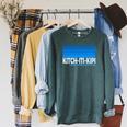 Kitch-Iti-Kipi MI Kitch-Iti-Kipi Palms Book Park Michigan Premium Tri-Blend Raglan Sleeve Sweatshirt Heather Blue Lagoon