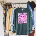 Library Book Fair Queen Vibe Groovy Tie Dye School Reading Raglan Sleeve Sweatshirt Heather Blue Lagoon Library Book Fair Queen Vibe Groovy Tie Dye School Reading Raglan Sleeve Sweatshirt Heather Blue Lagoon