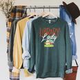 Library Lady Bookworm Books Book Lover School Librarian Raglan Sleeve Sweatshirt Heather Blue Lagoon