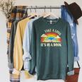 Take A Look Its In A Book Lover Bookworm Reading Books Raglan Sleeve Sweatshirt Heather Blue Lagoon