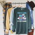 Take A Look Its In A Book Shirt Reading Readers Raglan Sleeve Sweatshirt Heather Blue Lagoon