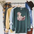 Marie Antoinette Reading A Book Raglan Sleeve Sweatshirt Heather Blue Lagoon