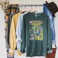 Marvel Comics Spider-Man And Hulk Retro Comic Book Cover Raglan Sleeve Sweatshirt Heather Blue Lagoon