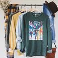 Marvel The Marvels Comic Book Cover 1 Raglan Sleeve Sweatshirt Heather Blue Lagoon