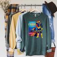 Marvel X-Men '97 Vintage Classic Cyclops Comic Book Panels Raglan Sleeve Sweatshirt Heather Blue Lagoon Marvel X-Men '97 Vintage Classic Cyclops Comic Book Panels Raglan Sleeve Sweatshirt Heather Blue Lagoon
