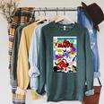 Marvel X-Men Ms Marvel Vs Death-Bird Comic Book Cover Raglan Sleeve Sweatshirt Heather Blue Lagoon Marvel X-Men Ms Marvel Vs Death-Bird Comic Book Cover Raglan Sleeve Sweatshirt Heather Blue Lagoon
