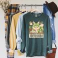 Matcha Drinking Maine Coon Cat Reading Books Aesthetic Raglan Sleeve Sweatshirt Heather Blue Lagoon