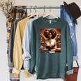 Melanin Queen Afro WomenEducated Reading Book History Raglan Sleeve Sweatshirt Heather Blue Lagoon