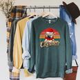 Merry Christmas Retro Vintage Pugmas Pug Reading Books Raglan Sleeve Sweatshirt Heather Blue Lagoon