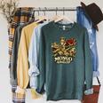Mongo Is Appalled Princess Cat Riding Dinosaur Book Lover Raglan Sleeve Sweatshirt Heather Blue Lagoon
