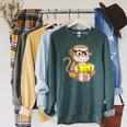 Monkey Nerd Book Glasses Raglan Sleeve Sweatshirt Heather Blue Lagoon Monkey Nerd Book Glasses Raglan Sleeve Sweatshirt Heather Blue Lagoon