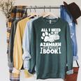 All i Need Is My Azawakh And a Good Book Raglan Sleeve Sweatshirt Heather Blue Lagoon All i Need Is My Azawakh And a Good Book Raglan Sleeve Sweatshirt Heather Blue Lagoon