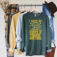 I Have No Shelf Control With Book Lover w Reading w Bookworm Raglan Sleeve Sweatshirt Heather Blue Lagoon