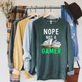 Nope Not a Gamer Bookworm Reader Book Lover For Teens Moms Raglan Sleeve Sweatshirt Heather Blue Lagoon Nope Not a Gamer Bookworm Reader Book Lover For Teens Moms Raglan Sleeve Sweatshirt Heather Blue Lagoon