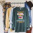 Once Upon A Time There Was A Girl Who Loves Books And Cats Raglan Sleeve Sweatshirt Heather Blue Lagoon Once Upon A Time There Was A Girl Who Loves Books And Cats Raglan Sleeve Sweatshirt Heather Blue Lagoon