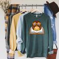 Owl Book Literature Book Reading Raglan Sleeve Sweatshirt Heather Blue Lagoon Owl Book Literature Book Reading Raglan Sleeve Sweatshirt Heather Blue Lagoon