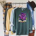 Pansies Flowers Book Pansy Floral Raglan Sleeve Sweatshirt Heather Blue Lagoon Pansies Flowers Book Pansy Floral Raglan Sleeve Sweatshirt Heather Blue Lagoon