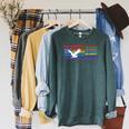 Pro America Pro Acceptance Pro Science Pro Equality Pro Book Raglan Sleeve Sweatshirt Heather Blue Lagoon