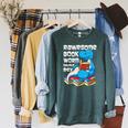 Rawrsome Bookworm Dinosaur T-Rex Book Reading Boys Raglan Sleeve Sweatshirt Heather Blue Lagoon Rawrsome Bookworm Dinosaur T-Rex Book Reading Boys Raglan Sleeve Sweatshirt Heather Blue Lagoon