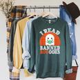 I Read Banned Booooks Banned Books Reader Raglan Sleeve Sweatshirt Heather Blue Lagoon