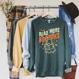 Read More Books Halloween Cute Ghost Boo Librarian Teacher For Men Women Kids Raglan Sleeve Sweatshirt Heather Blue Lagoon