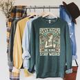 Read Books Be Kind Stay Weird Tarot Fairy Coffee Reading FAE Raglan Sleeve Sweatshirt Heather Blue Lagoon