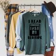 I Read Past My Bedtime Book Reader Raglan Sleeve Sweatshirt Heather Blue Lagoon