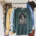 The Reader – Gothic Book Lover Dark Academia Raglan Sleeve Sweatshirt Heather Blue Lagoon