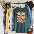 Reading Book Lover School Librarian Hooray It's Library Day Raglan Sleeve Sweatshirt Heather Blue Lagoon