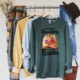 Reading Book Merch Booktok Bookish Book Bookwares Raglan Sleeve Sweatshirt Heather Blue Lagoon