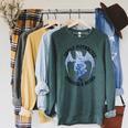 Reading Easily Distracted By Dragons & Books Lover Bookworm Raglan Sleeve Sweatshirt Heather Blue Lagoon