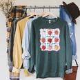 Reading Is My Jam Preppy Stawberry Bookworm Book Lover Nerd Raglan Sleeve Sweatshirt Heather Blue Lagoon